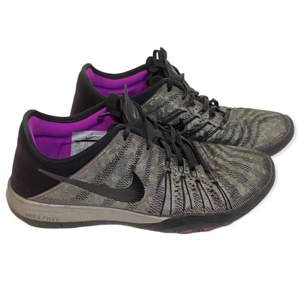 Nike Free TR 6 Training Shoes Women's Sneakers Size 7 Gray & Black